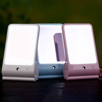 Portable Makeup Mirror Light Led Desktop Standing Hand Mirrors Standing Cosmetic Tools Water Spray